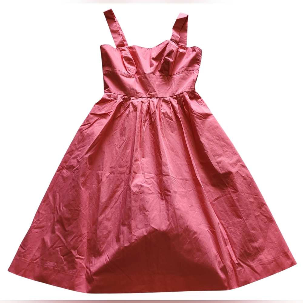 New J.Crew Corset Mini Dress Size 0 Color Pink 100% Cotton Lined Homecoming